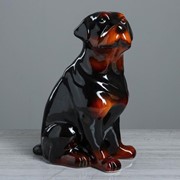 Копилка “Собака ротвейлер“, чёрный цвет, 35 см фотография