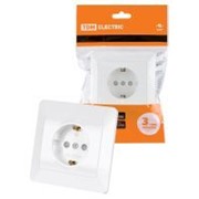 Розетка 2П+З с защ. шт. 16А 250В белая “Ильмень“ TDM ELECTRIC SQ1823-0014 фото