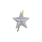 Звезда на погоны рифленая серебряная 18 мм фотография