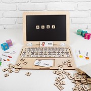 Игрушка из дерева Ноутбук «Алфавит» фотография