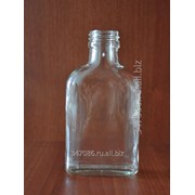 Бутылка стеклянная Фляжка, 0,1 л фото