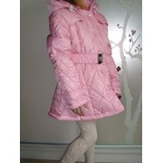 Куртка - пальто для девочек Borelli, нежно розового цвета. фото