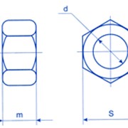 Гайки ГОСТ 15522-70 шестигранные низкие с уменьшенным размером «под ключ». фото