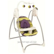 Крісло-гойдалка Lovin'hug з підключенням до електромережі, колір Blaberry Spring салатовий з фіолетовим, артикул 1L98BKGE