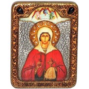 Подарочная икона Святая великомученица Анастасия Узорешительница на мореном дубе фото