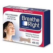 Корректор дыхания-наклейки на крылья носа Breathe Right Extra 44шт (№ НаклейкиExtra)