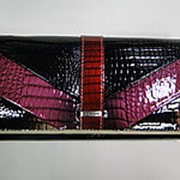 Женский 3-х цветный кожаный кошелек фотография