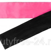 Набор из 5 черно-розовых атласных лент для связывания фотография