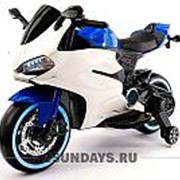 Детский электромотоцикл Ducati 12V FT1628 сине-белый