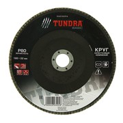 Круг лепестковый торцевой конический TUNDRA, 180 х 22 мм, Р80 фотография