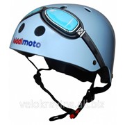 Шлем детский Kiddi Moto с очками размер S 48-53см, голубой HEL-78-75
