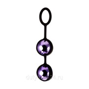 Фиолетово-чёрные вагинальные шарики TOYFA A-toys фотография