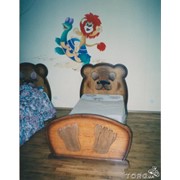 Кровать деревянная детская “Мишутка“ фотография