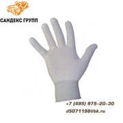 Перчатки нейлоновые без ПВХ (белые) фото