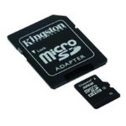 Карта памяти Kingston microSDHC 32GB Class 4 + SD адаптер (SDC4/32GB) фотография