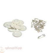 Заготовки для значков, пластик/булавка фото