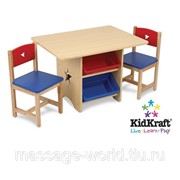 Набор детской мебели "Star"(стол+2 стула+4 ящика)