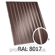 Профнастил ПС-12 коричневый 8017 1,17х1,2 фото
