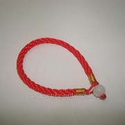 Браслет Красная нить с розовым кварцем фото