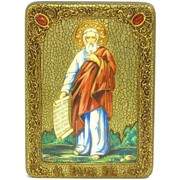 Икона аналойная Пророк Илия Фесфитянин на мореном дубе фото