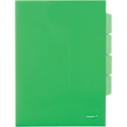 Папка-уголок с тремя отделениями Proff, А4, прозрачная зеленая 0.18 мм фотография