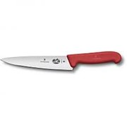 Нож разделочный VICTORINOX Fibrox с лезвием 19 см, красный (60038)