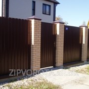 Забор из профнастила RAL 8017 коричневый