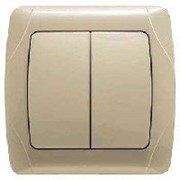 Выключатель 2 скр. CARMEN DECORA БРОНЗА (ЗОЛОТО) VIKO фото