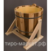 Обливное устройство ТМ “Бацькина баня“ 14л с переливом и пластиковой вставкой в коробке, липа фото