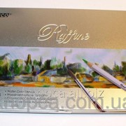 Карандаши цветные акварельные в металлическом пенале Marco “Raffine“ 12 цв.+ кисть, 7120-12TN фотография