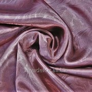 Портьерная ткань Блэкаут цвет бордово-коричневый растительный рисунок морозное утро фото