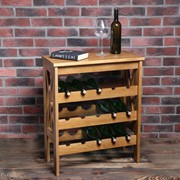 Стеллаж винный “Прованс“, 15 бутылок, 70х64х32 см, массив дуба, светлого дуба фото