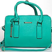 Женская модная зелёная сумка из искусственной кожи фото
