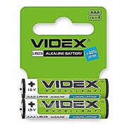 Батарейки Videx LR03/AAA shrink card 2шт
