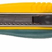 Нож KRAFTOOL с сегментированным лезвием, двухкомпонентный корпус, автостоп, допфиксатор, кассета на 5 лезвий, 25 мм. Артикул: 09197