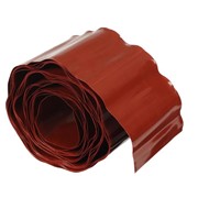Лента бордюрная, 0.15 × 9 м, толщина 0.6 мм, пластиковая, гофра, коричневая