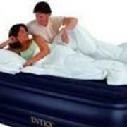 Надувная кровать Intex 66718 Raised Downy Bed (152x203x56см) с встр. насосом фотография