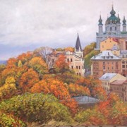 Картина на холсте "Осенний Андреевский спуск"