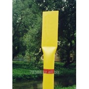 Столбик опознавательный для подземных газопроводов СОГ (цвет желтый с красным) 2200 мм