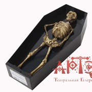 Скелет “Танцор Диско“ в гробике, музыкальный фото