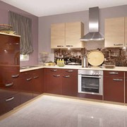 Кухонный гарнитур из двух цветов фотография