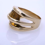 Кольцо золотое с топазом Артикул: К022 фотография
