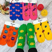 Набор носков Super Socks с принтом Рожицы (10 пар) 36-40 р-р
