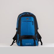 Рюкзак туристический, 40 л, отдел на молнии, 2 наружных кармана, цвет чёрный/синий фотография