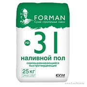 Наливной пол самовыравнивающийся быстротвердеющий ФОРМАН / FORMAN №31 25 кг