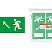 Знак “Направление к эвакуационному выходу налево вверх“ 200х100мм TDM фото