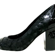 Туфли кожаные женские черные фото
