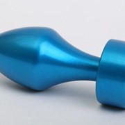 Синяя анальная пробка с фиолетовым стразом - 7,8 см. 4sexdreaM 47442-5 фотография