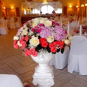 Свадебная флористика, украшение залов, банкетов цветами