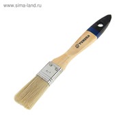 Кисть плоская TUNDRA, натуральная щетина, деревянная ручка, 1“, 25 мм фото